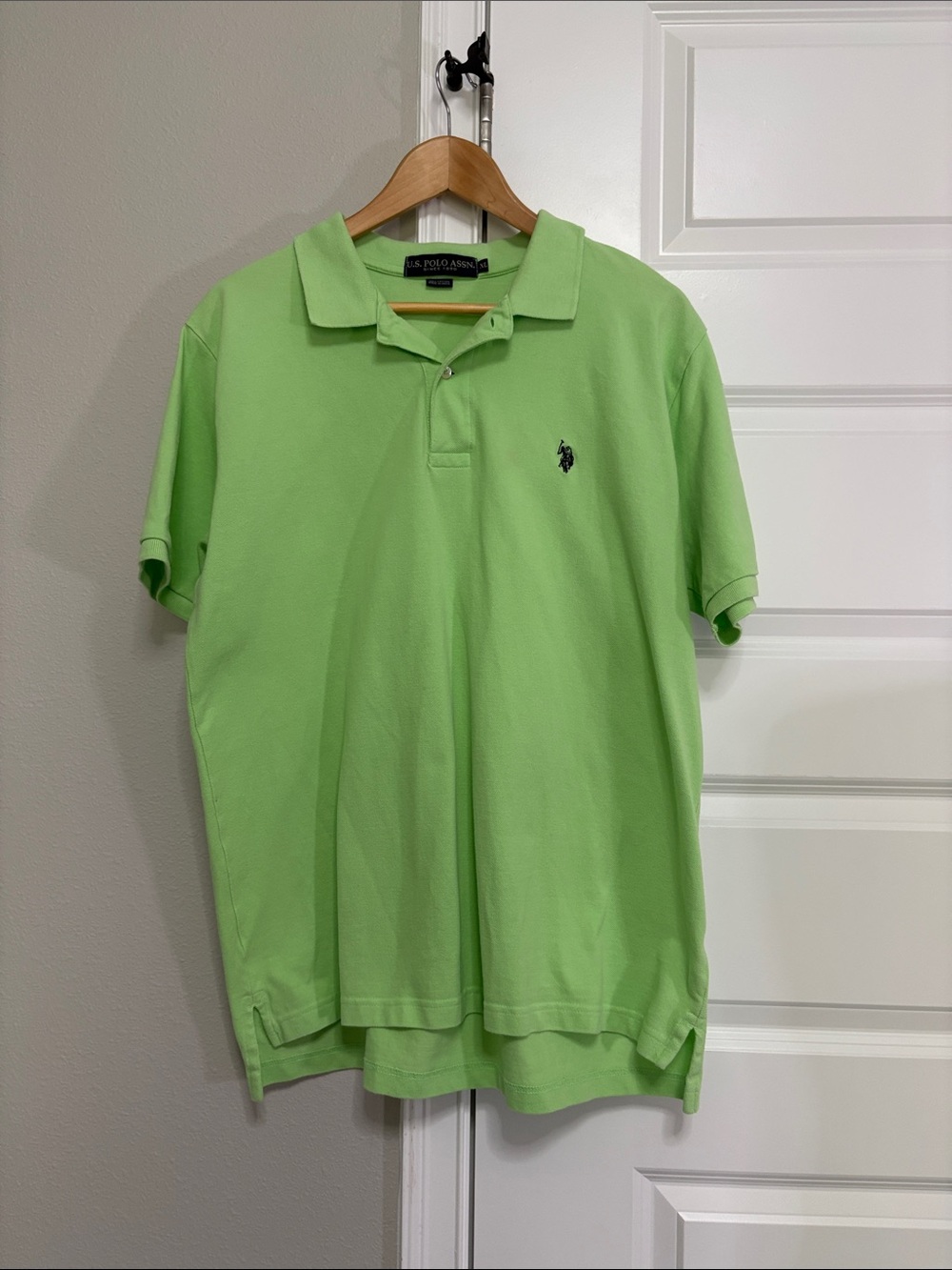 U.S. Polo Assn. Men's Lime Green Short-Sleeve Polo